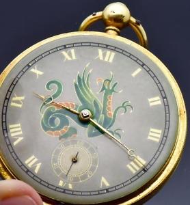 MUSEUM Chinese Qing Dynasty 145g heavy 18k gold FUSEE CHRONOMETER diamond watch!