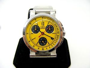Men's Movado Vizio Yellow Dial Wristwatch