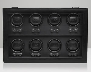 WOLF 270802 Heritage 8 Piece 2.1 Watch Winder Black Authorized Retailer