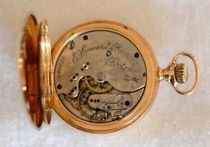 J SIZE - E HOWARD & CO.,  BOSTON - ORIGINAL 14K CASE