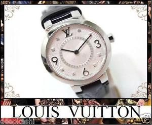 genuine Louis Vuitton Tambour Monogram PM watch Q12MG5 Watch