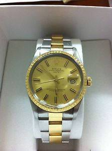 Rolex Date Acciaio e Oro 18 kt ref.15053