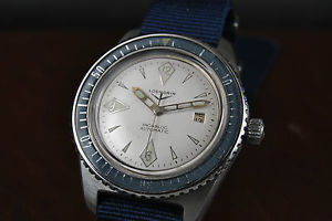 Vintage watch Diver Helium escape valve crown Loengrin bakelite bezel Cortebert