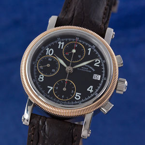 MÜHLE CHRONOGRAPH II  AUTOMATIK STAHL / GOLD HERRENUHR M13150 VP: 2100,- EURO