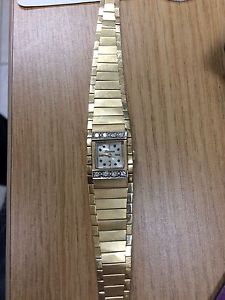 14kt YELLOW GOLD SWISS LUCERNE DIAMOND WATCH & 14kt BAND