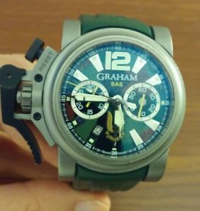 GRAHAM CHRONOFIGHTER OVERSIZED COMMANDO AUTOMATIC TITANIUM WATCH LIMITED TO 300