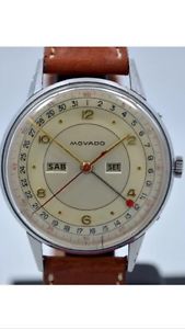 Vintage Movado Calendograph Triple Calendar Watch