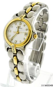 Ladies Bertolucci 18K Yellow Gold Steel Diamonds Quartz Watch