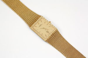 Elegante Uhr, massiv Gold 585/, Quarzwerk mit Datum, Gewicht 63,5 Gramm