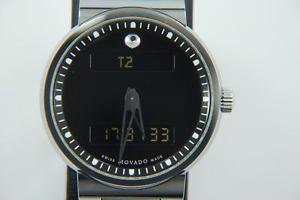 Movado Dura Mens Tungsten Carbide Digital Swiss Quartz Watch