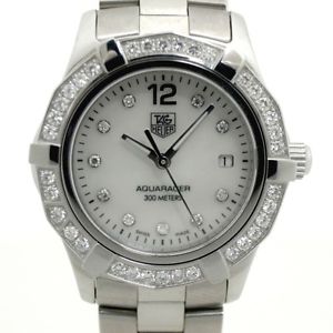 Auth TAGHeuer Aquaracer SS&Diamond Women's Quartz 137248