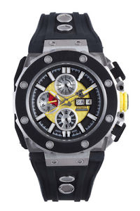 GV2 by Gevril Men's 8803 Corsaro Automatic Chronograph Black Rubber Date Watch