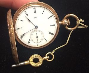 1872 Elgin 18k Solid Gold 22 Grade M4 48 Class 10s 11j Key Wind Pocket Watch