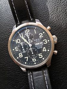 Zeno De Lux 8557 Automatic Valjoux 7750 Chronograph Flieger Oversize 47.5mm