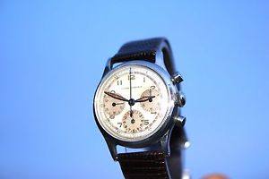 X RARE VINTAGE MILITARY GIRARD PERREGAUX CHRONOGRAPH WATCH UNIVERSAL GENEVE 281