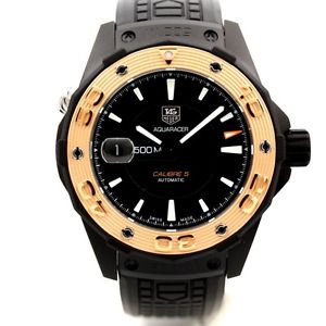 Auth TAGHeuer Aquaracer Men's Automatic Titanium&Rubber box&warranty 127522
