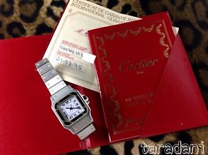 CARTIER SANTOS LADY STEEL/GOLD 24MM REF 1170902 AUTOMATIC WITH PAPER AND BOOKLET