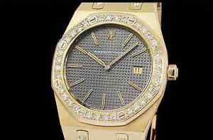 Audemars Piguet Royal Oak Aftermarket Diamond K18YG Quartz Men's Watch(S Z1097)