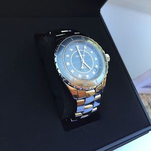 Authentic CHANEL J12 Chromatic Diamond Dial Titanium Ceramic Watch 38mm