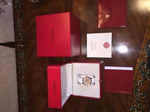 Authentic $5000.00 Ladies Valentino Rose White Quartz watch Diamonds in Steel
