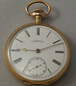1905s WALTHAM USA 14 Karat Solid Gold Antique Pocket Watch Serviced