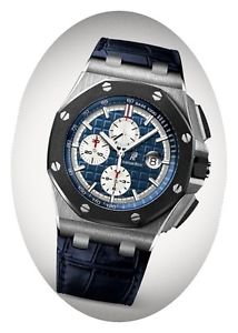 UNWORN ~ Audemars Piguet Royal Oak Offshore Chronograph Platinum, Blue Dial-44mm