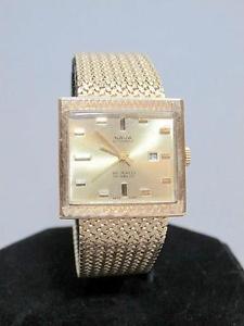 Vintage Nava Automatic 585 14K Gold 25 Jewels Incabloc Swiss Made Wrist Watch