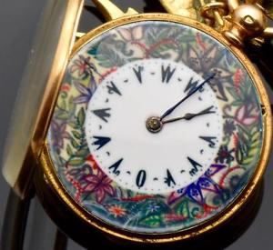 WOW! One of a kind antique Ottoman 18k gold&Diamonds Bird brooch&watch.UNIQUE!