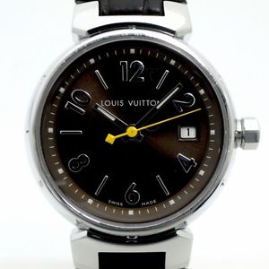 Auth Louis Vuitton Tambour Women's Quartz SS&Leather box&warranty 135623
