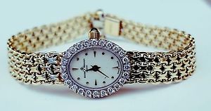 Baume and Mercier 14kt gold & diamond watch! Ladies!