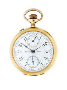 Agassiz 18k Gold Split Second Chronograph With Register, circa 1890’s