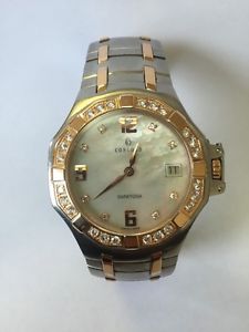 Men's 18k Rose Gold & SS Concord Saratoga w/ Diamonds Beautiful