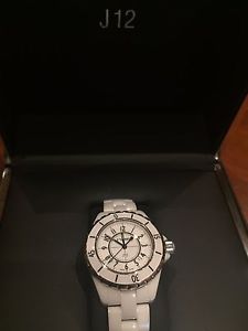 Authentic Chanel J12 White Ceramic Ladies Watch H0968