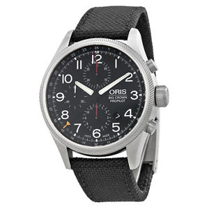 Big Crown Pro Pilot Chronograph Black Dial Black Fabric Men's Watch