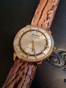 Vintage Bulova Ambassador 18k gold with rare microrotor movement