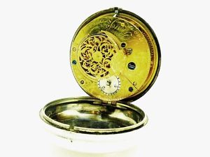 Verge Pocket Watch, Sterling Silver, Antique, J Berrefs Scotland, 1811