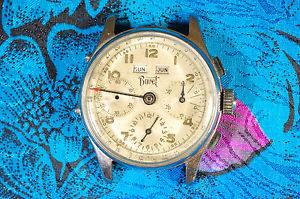Vintage Bovet 3  register Chronograph  Valjoux 72c for parts or repair