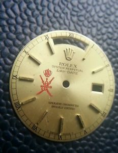 RARE ROLEX VINTAGE DAY DATE PRESIDENT DIAL 18038 OMAN MUSCAT  CREST SWORD PARTS