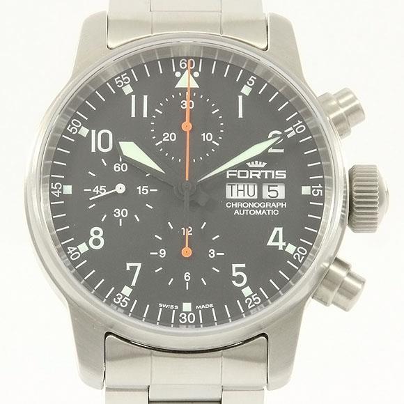 Used[A] Watch Fortis 597.11.141.1/597.11.11M free Black Arabic S1F