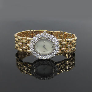 Vintage 4.50ct FG-VS Diamond 14K White & Yellow Gold Lady’s Watch