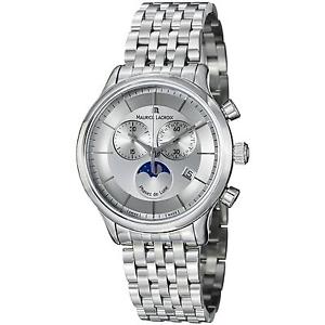 MAURICE LACROIX MEN'S 40MM STEEL BRACELET SWISS QUARTZ WATCH LC1148-SS002131