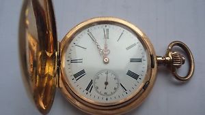 Working Solid Gold Syteme Glashutte Pocket Watch