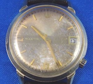 Vintage Bulova M7 Accutron Mechanical Watch 18 K Solid Gold Case E98950