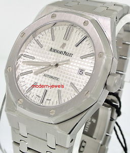 Audemars Piguet Royal Oak Steel Watch Silver Dial 41mm Case 15400ST.OO.1220ST.02