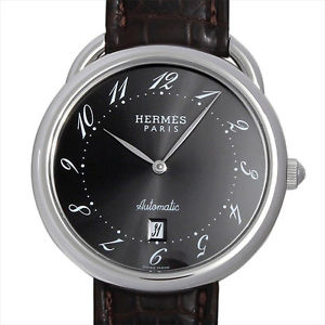 Used Watch Men HERMES Aruso AR4.810 Self-Winding gray Stainless Steel L4E