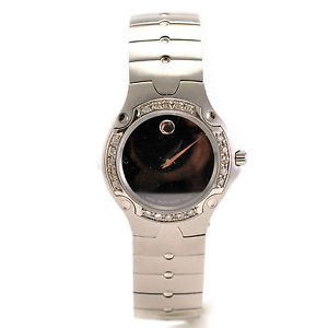 Ladies Movado model 84 A1 1831 with Stainless Steel Bracelet and Diamond Bezel