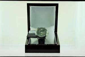 Movado Men's Watch 0606564 Red Label Planisphere W/ Black Alligator Leather Band