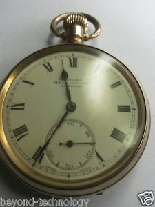 Beautiful Russells Gold Plated Pocket Watch 1927 & Original Warranty Certificate