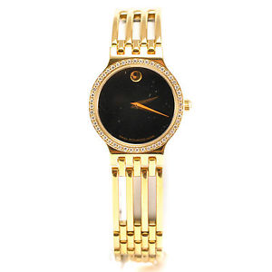 Ladies Classic Movado model 84.25.811.SP With Diamond Bezel