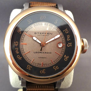 Limited Edition Steffen Leonardo LEO/TT/106R Rose Gold Case 45mm Mens Watch+B/P